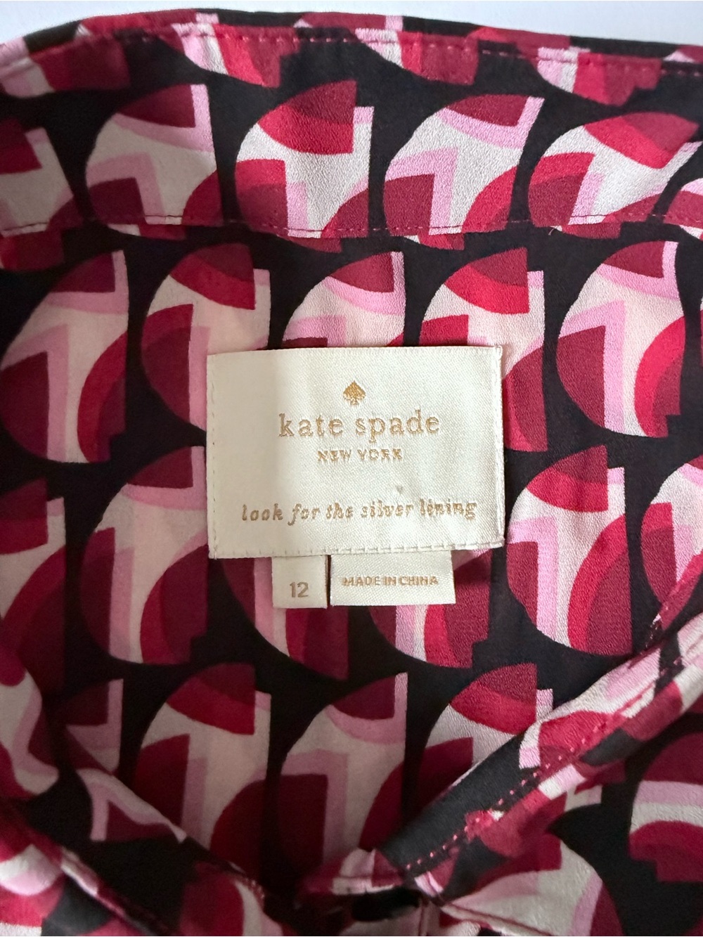 Kate Spade New York Pleated Fit & Flare Dress Size 12 Geometric Print - Picture 10 of 16